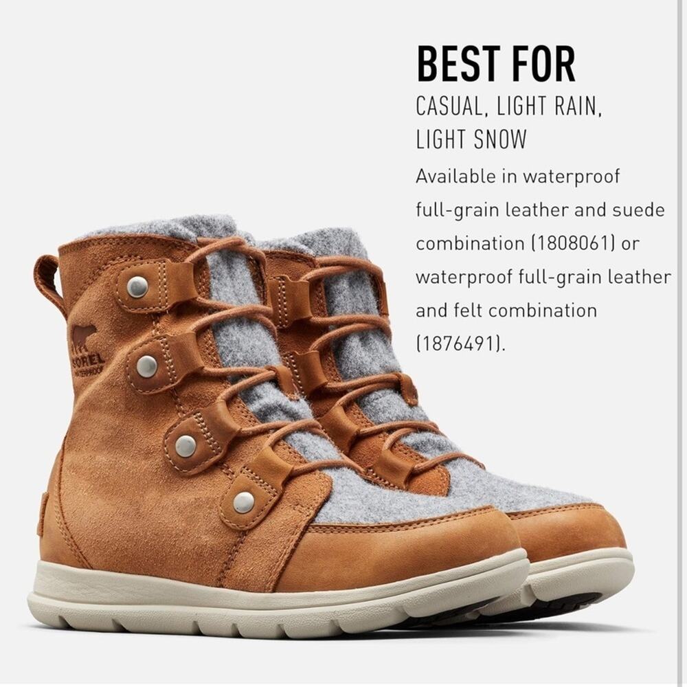 Sorel Explorer Joan Winter Boot in Camel Brown Women’s Size 6 - Picture 3 of 14